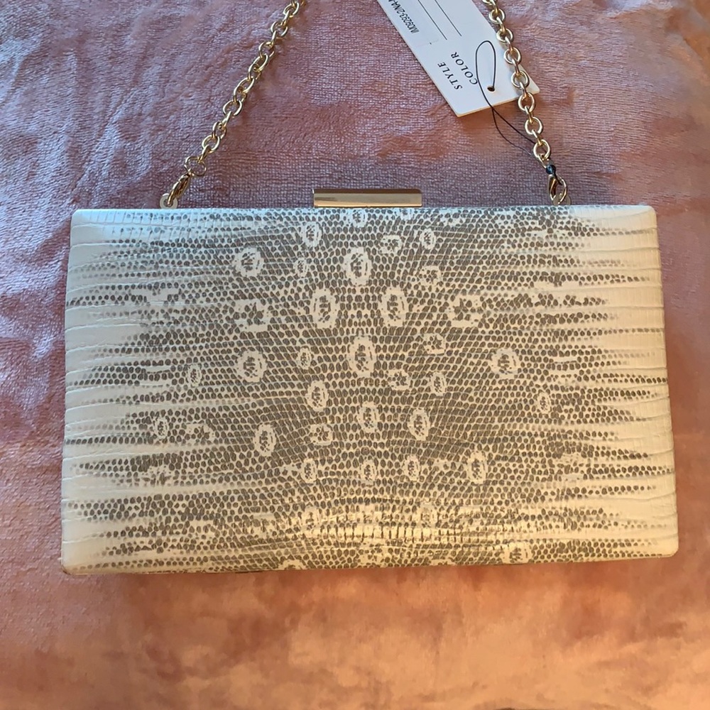 Marjorie Harvey Ostrich clutch, NWT